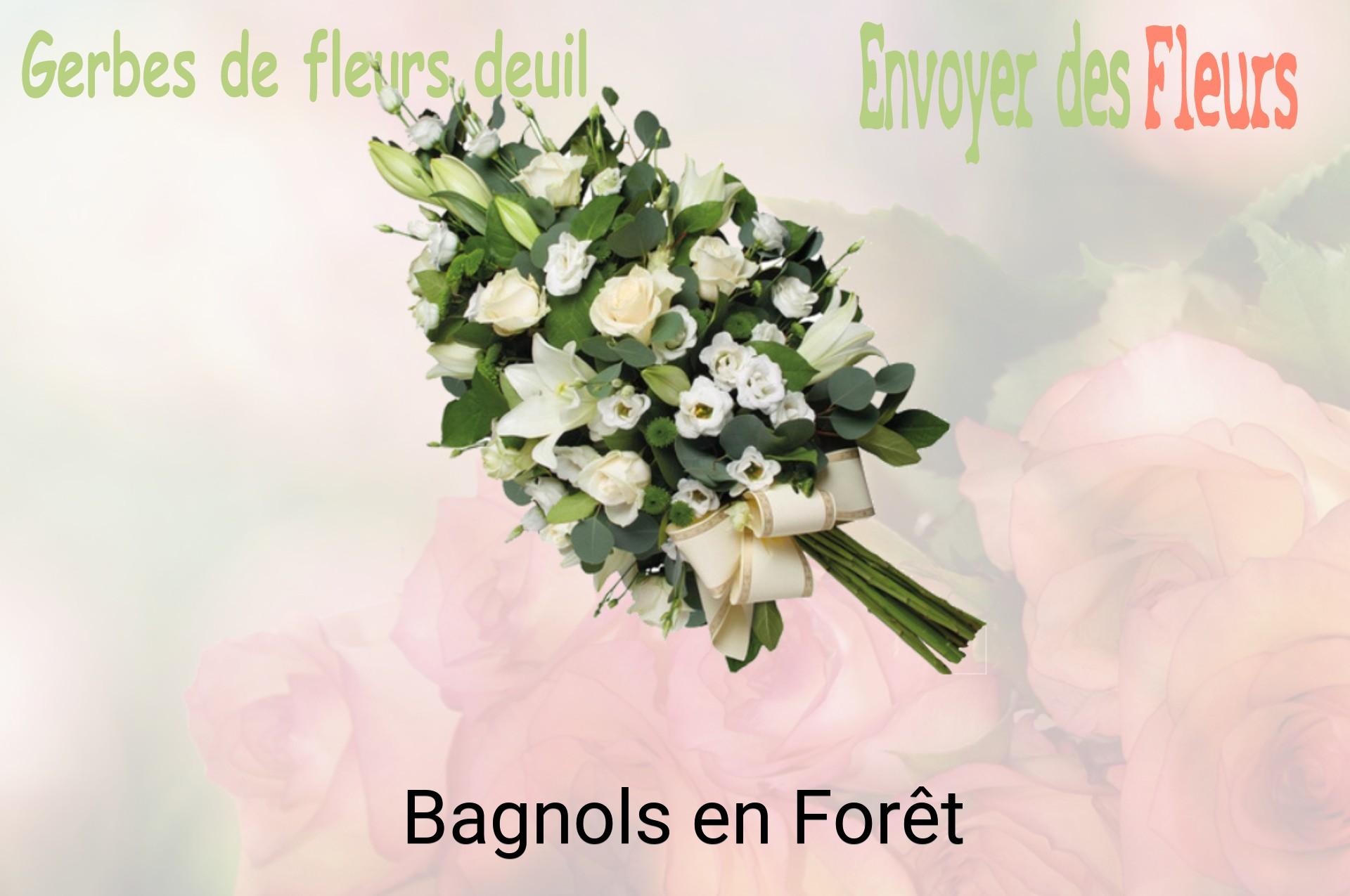 Gerbe de fleurs de deuil livrée à Bagnols-en-Forêt